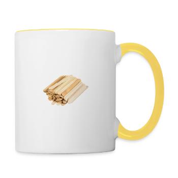 I Ate Popsicle Sold Stick Lumber Funny Inflation - Contrasting Mug - white/yellow - Right