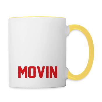 Never stand still - Contrasting Mug - white/yellow - Right