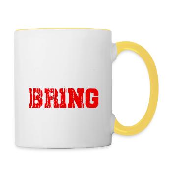 Trainiere - Tasse zweifarbig - Weiß/Gelb - Rechts