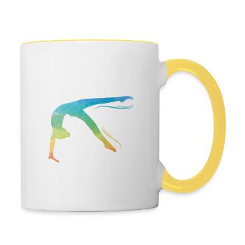 Saying for a recipient - Contrasting Mug - white/yellow - Right
