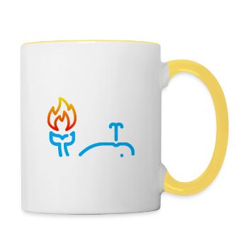 I survived a fire at Sea Parks - Contrasting Mug - white/yellow - Right
