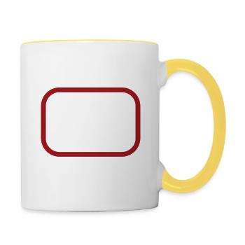 Lustiges Feuerwehr Hydrant - Tasse zweifarbig - Weiß/Gelb - Rechts