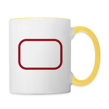 Lustiges Feuerwehr Hydrant - Tasse zweifarbig - Weiß/Gelb - Rechts