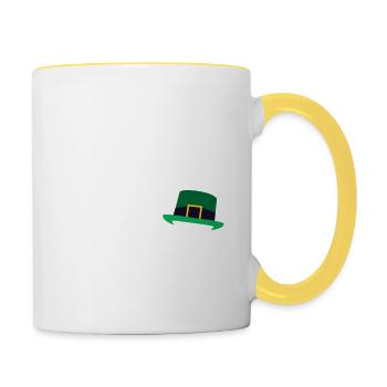 I'm Not a Short I'm Just Leprechaun, funny - Contrasting Mug - white/yellow - Right