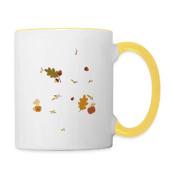 Jésus est la raison de la saison de foi d’automne - Mug contrasté - blanc/jaune - Droite