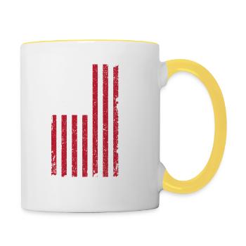 1776 Wir Das Volk Patriotisch Amerikanische - Tasse zweifarbig - Weiß/Gelb - Rechts