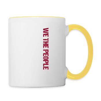 In Guns We Trust We the American People - Contrasting Mug - white/yellow - Right