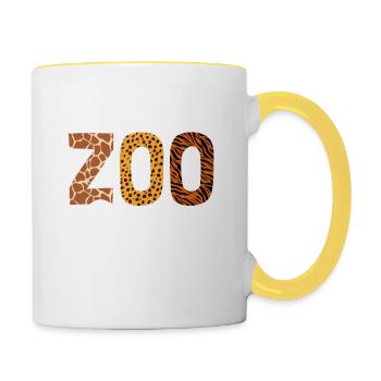 Zoo Crew Costume African Savanna Wildlife Animals - Contrasting Mug - white/yellow - Right