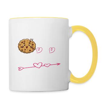 Oma Omi Großmutter Geschenkidee - Tasse zweifarbig - Weiß/Gelb - Rechts