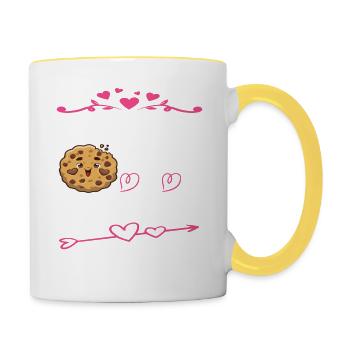 Idée cadeau grand-mère grand-mère - Mug contrasté - blanc/jaune - Droite