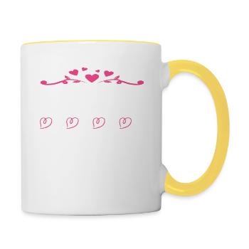 Oma Omi Großmutter Geschenkidee - Tasse zweifarbig - Weiß/Gelb - Rechts
