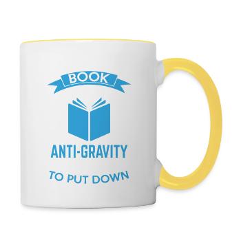 Blague drôle - Anti Gravity - Mug contrasté - blanc/jaune - Droite