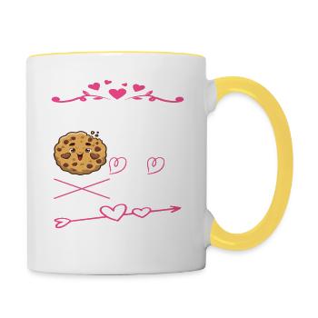 Oma Omi Großmutter Geschenkidee - Tasse zweifarbig - Weiß/Gelb - Rechts