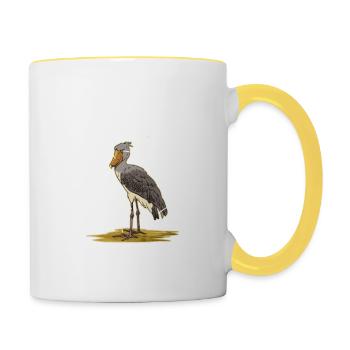 Bec-de-chaussure Ornithologue Forêt I Cadeau - Mug contrasté - blanc/jaune - Droite