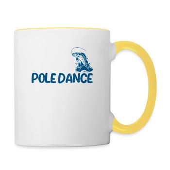 Ich liebe einen guten Stangentanz Lustiger Bass - Tasse zweifarbig - Weiß/Gelb - Rechts
