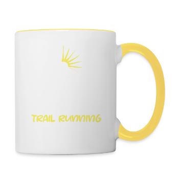 Trail Runner Running Jogging Jogger I Gift - Contrasting Mug - white/yellow - Right