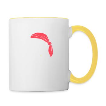Instant Pirate Il suffit d’ajouter du rhum pour Gasparilla ou - Mug contrasté - blanc/jaune - Droite