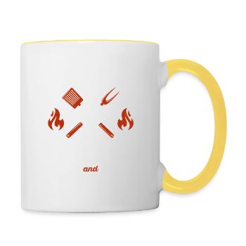 Pitmaster Grillin Chillin and Refillin BBQ Smoker - Contrasting Mug - white/yellow - Right