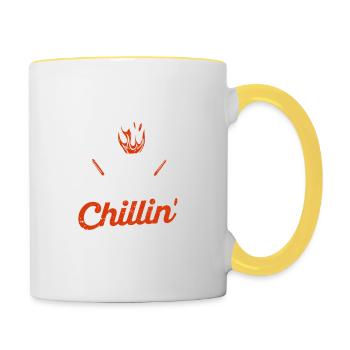 Pitmaster Grillin Chillin and Refillin BBQ Smoker - Contrasting Mug - white/yellow - Right