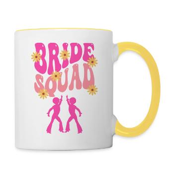 Bride Squad - Contrasting Mug - white/yellow - Right