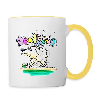 doodlemania - Tasse zweifarbig - Weiß/Gelb - Rechts