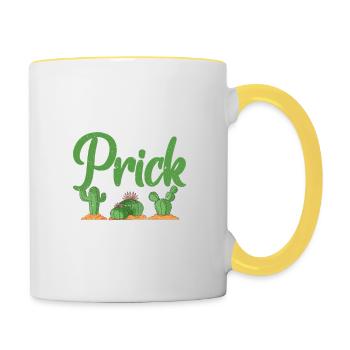 Don't Be A Prick Funny Kaktus Sukkulenten Garten - Tasse zweifarbig - Weiß/Gelb - Rechts