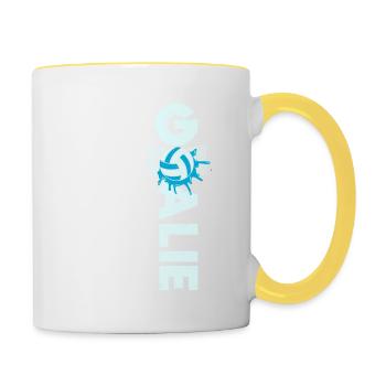 Water Polo Goalkeeper Team Player Goalkeeper Fan Goali - Contrasting Mug - white/yellow - Right