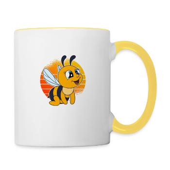 My Bees And I Gossips About You - Tasse zweifarbig - Weiß/Gelb - Rechts