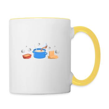 Support Your Local Soap Maker Soapmaker Soapmaking - Contrasting Mug - white/yellow - Right