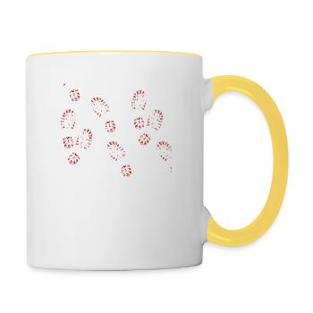Stomp Out Bullying Funny Back To School Bildung - Tasse zweifarbig - Weiß/Gelb - Rechts