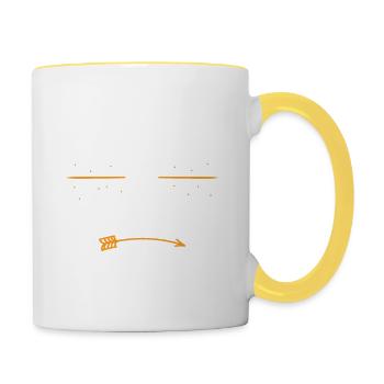 Jesus Ist Der Weg Christlicher Glaube An Gott - Tasse zweifarbig - Weiß/Gelb - Rechts