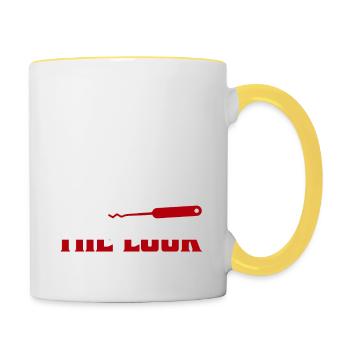 Je suis venu, j’ai vu, j’ai choisi le serrurier Lockpic - Mug contrasté - blanc/jaune - Droite