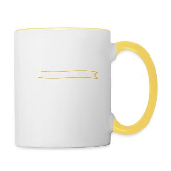 Faith makes everything possible Christian Jesus - Contrasting Mug - white/yellow - Right