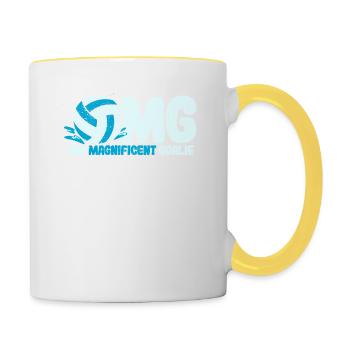Ein großartiger Torwart Wasserballspieler Fan - Tasse zweifarbig - Weiß/Gelb - Rechts