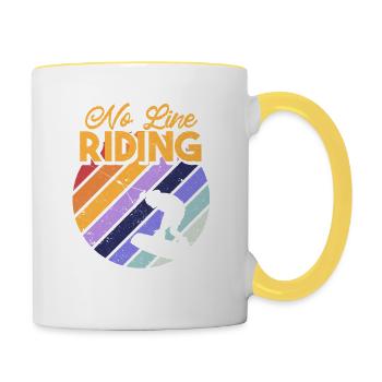 Pas de ligne Wakesurf Wake Surf Wakesurf Ride - Mug contrasté - blanc/jaune - Droite