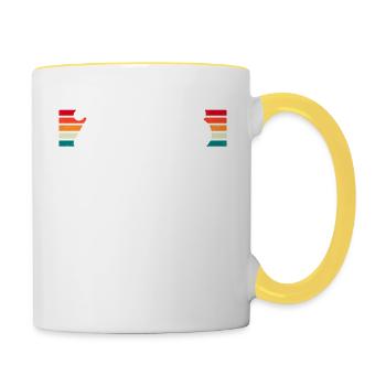 Genial seit 2003 Geschenke zum 21. Geburtstag 21 Jahre - Tasse zweifarbig - Weiß/Gelb - Rechts