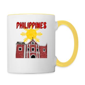 Philippines Filipino Flag Pride I Gift - Contrasting Mug - white/yellow - Right