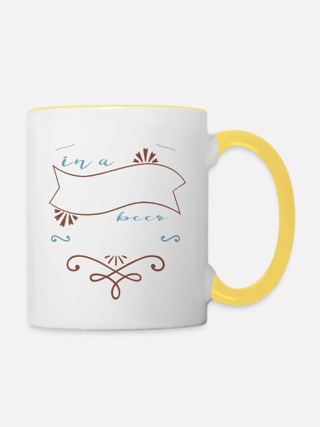 jokes computers computer science - Tasse zweifarbig - Weiß/Gelb