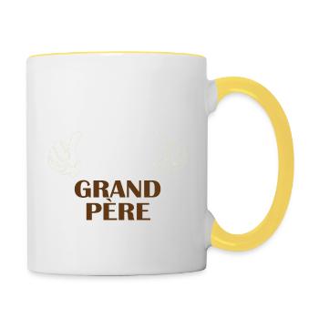 Voilà à quoi ressemble le grand-père parfait - Mug contrasté - blanc/jaune - Droite