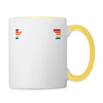Toll seit 2006 Geschenke zum 17. Geburtstag 17 Jahre - Tasse zweifarbig - Weiß/Gelb - Rechts