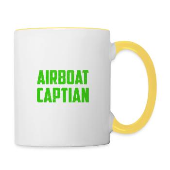 Meilleur hydroglisseur Captian Ever Propeller Swamp Hydropla - Mug contrasté - blanc/jaune - Droite