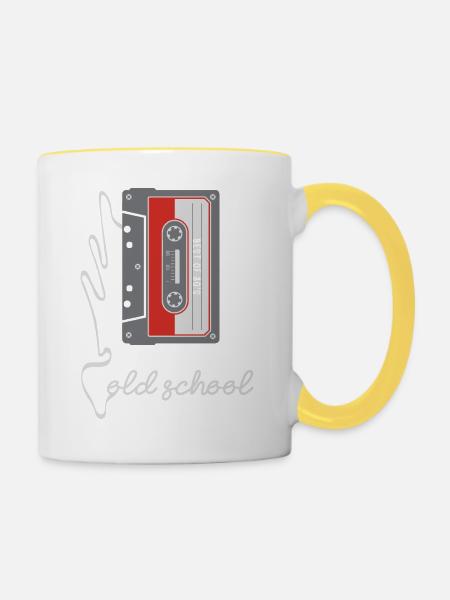 Like my mixtape - Tasse zweifarbig - Weiß/Gelb