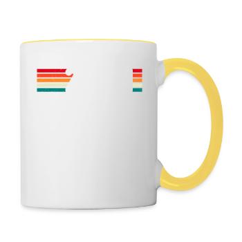 Toll seit 2011 Geschenke zum 12. Geburtstag 12 Jahre - Tasse zweifarbig - Weiß/Gelb - Rechts