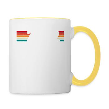 Awesome Since 2012 11th Birthday Gifts 11 Years - Contrasting Mug - white/yellow - Right