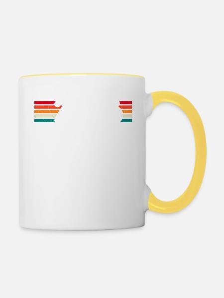 Génial depuis 2013 Cadeaux 10e anniversaire 10 ans - Mug contrasté - blanc/jaune