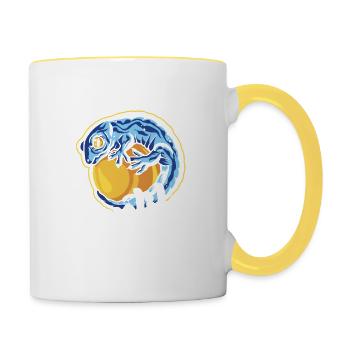 I Suffer From A Reptile Dysfunction Lizard Lover R - Contrasting Mug - white/yellow - Right