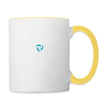 Fahren Bezahlen Klatschen Wiederholen Essen Schlaf - Tasse zweifarbig - Weiß/Gelb - Rechts
