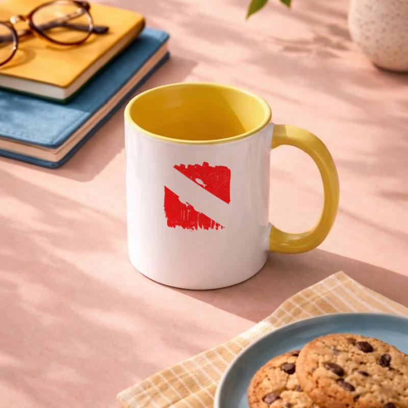 Instructor Diver Deep Diving Divemaster Student Contrasting Mug