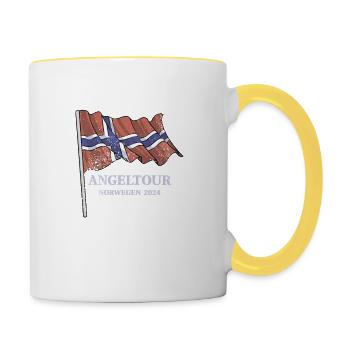 Norvège Pêche 2024 - Mug contrasté - blanc/jaune - Droite