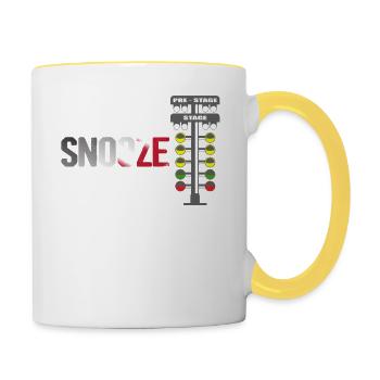 You Snooze You Loose Drag Racer Muscle Car - Tasse zweifarbig - Weiß/Gelb - Rechts